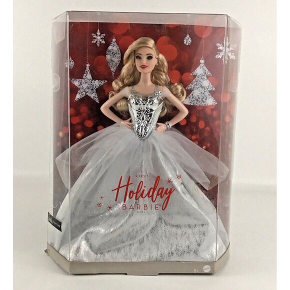 Barbie Signature 2021 Holiday Barbie Fashion Doll White Silver